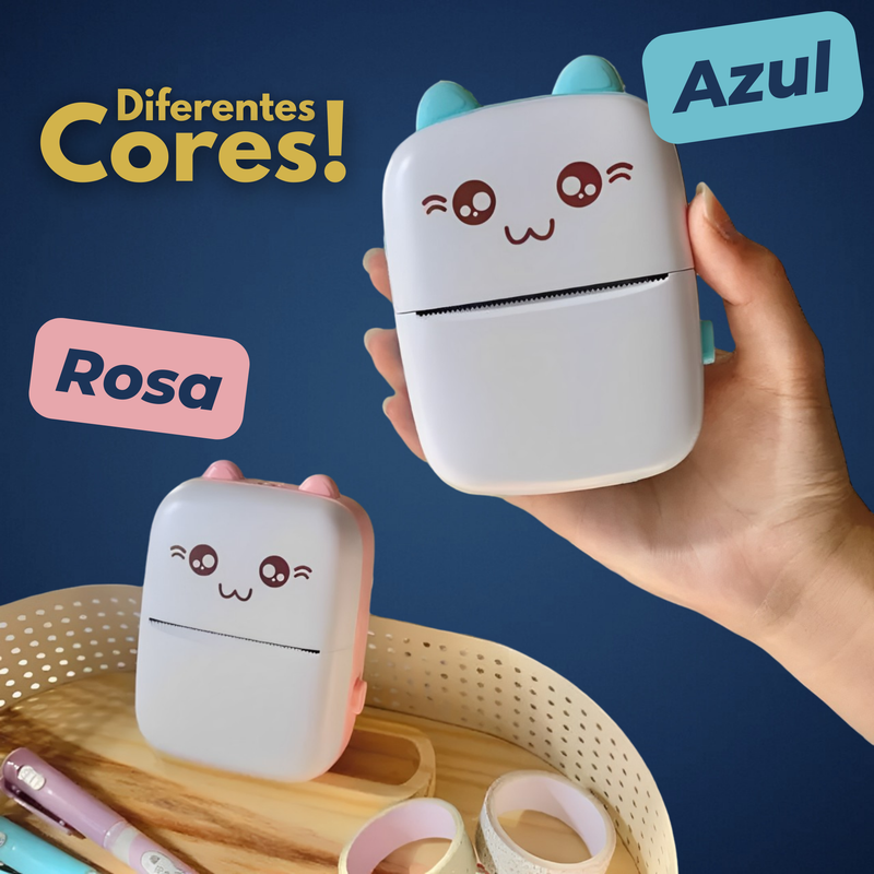 Mini Impressora Térmica Portátil Etiqueta C/ Papel Adesivo